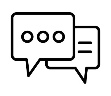 sohbet baloncuğu kişi çizgisi biçimi