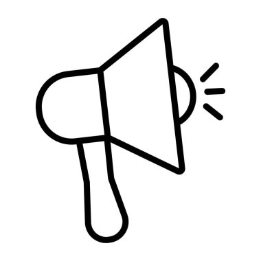 megafon hoparlörü simgesi doğrusal izole edildi