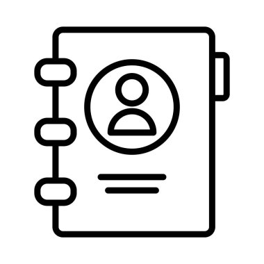 adres defteri kişi simgesi satır biçimi