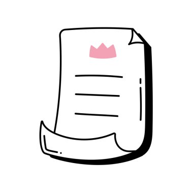 kağıt el çizilmiş element simgesi