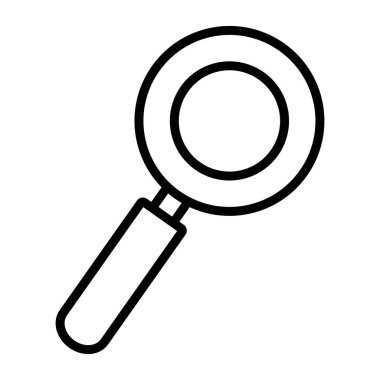 büyüteç doğrusal simgesi izole edildi