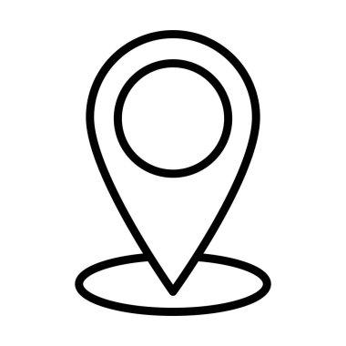 gps navigasyon işaretçisi doğrusal simgesi izole edildi