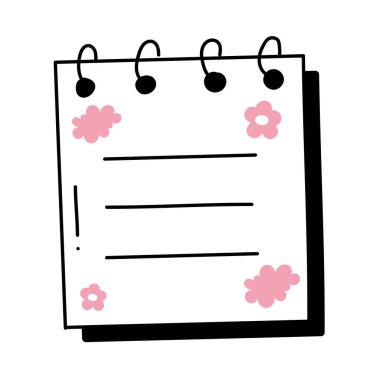 Not defteri elle çizilmiş öge simgesi