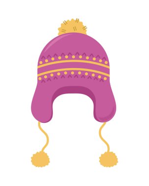 Kışlık yün şapka izole