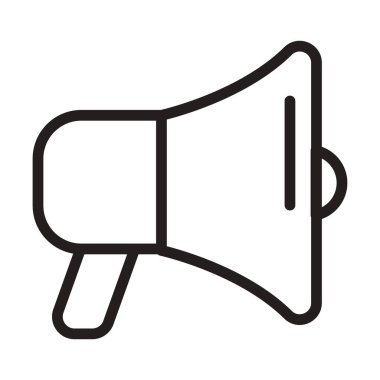 megafon hoparlörü simgesi doğrusal izole edildi