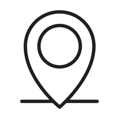 gps navigasyon işaretçisi doğrusal simgesi izole edildi