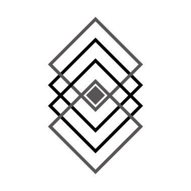 soyut kareler geometrik şekil izole