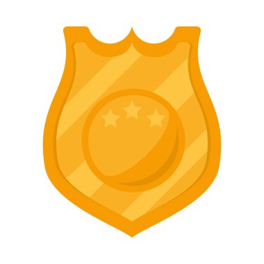 Adalet kalkanı simgesi izole edildi