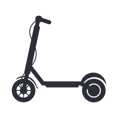 ulaşım tekmesi scooter silueti izole edilmiş simge