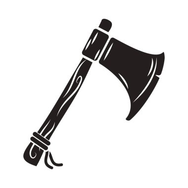 Eski balta aracı siluet simgesi izole