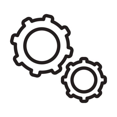 dişli tekerlek çizgisi simgesi biçimi