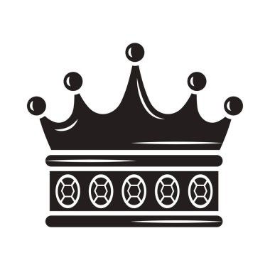 Monarşi siluet simgesinin tacı izole edildi