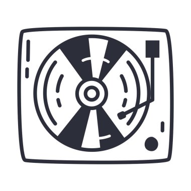 müzik döner tablosu estetik izole