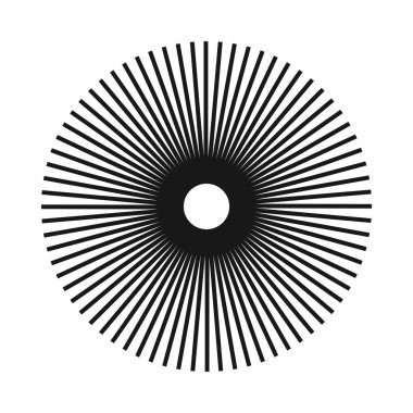 radyal çizgiler geometrik şekil izole