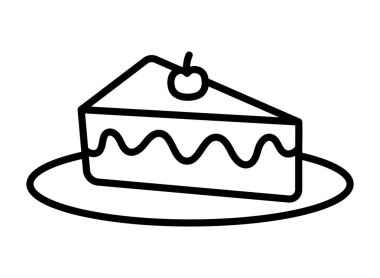 kek minimalist gıda boyama simgesi