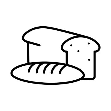 ekmek minimalist gıda boyama simgesi