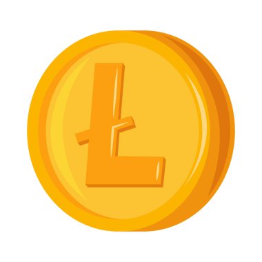 Şifreleme para litekoin para simgesi izole