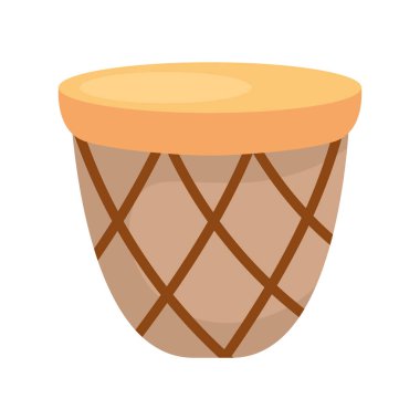 Arapça davul enstrümanı simgesi izole edildi