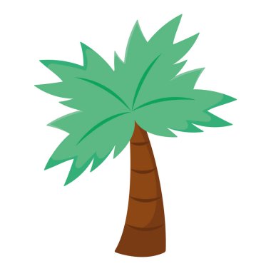 tropikal palmiye ağacı simgesi izole