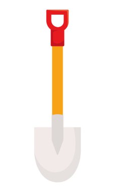 İtfaiye ekipmanları izole edilmiş ikon kürek