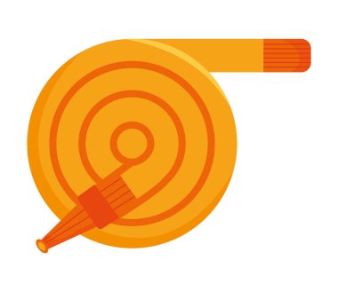 İtfaiye ekipmanları izole edilmiş simge