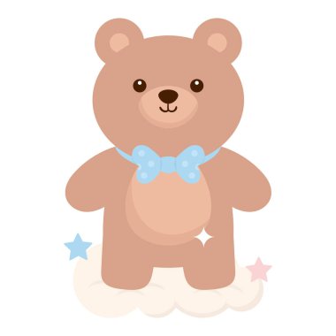 Bebek partisi oyuncak ayısı izole edilmiş