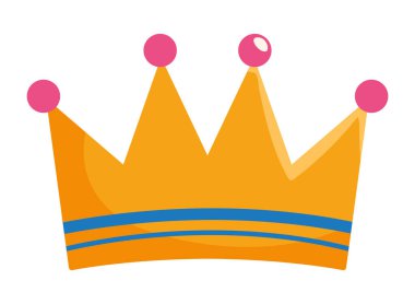 parti altın taç izole ikon