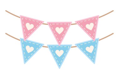 Cinsiyet: pembe ve mavi izole edilmiş