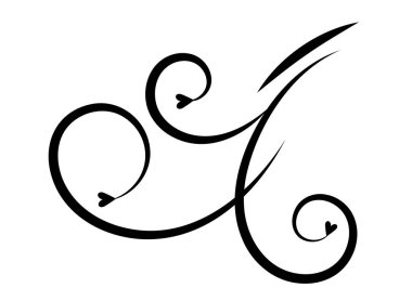 Zarif kenar dekor simgesi izole edildi