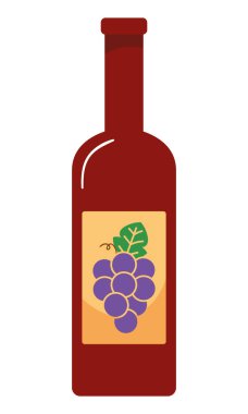 şarap şişesi izole tasarım