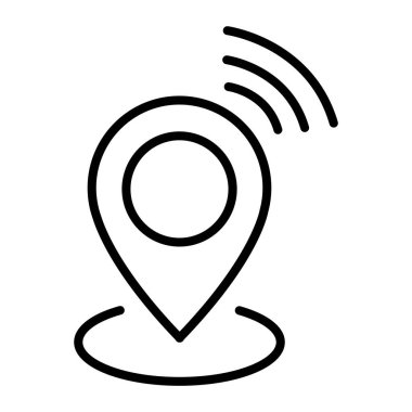 akıllı ev konumu izole edilmiş çizgi simgesi