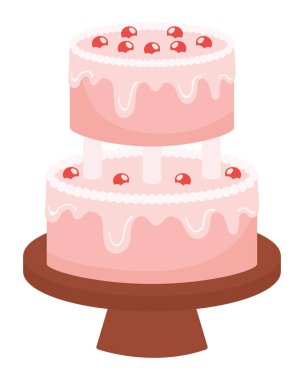 düğün pastası izole tasarım