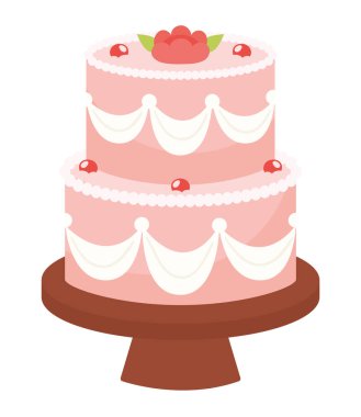 Düğün pastası nefis izole tasarım