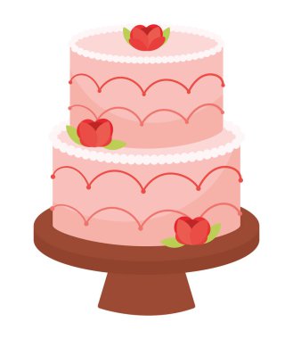 düğün pastası izole tasarım