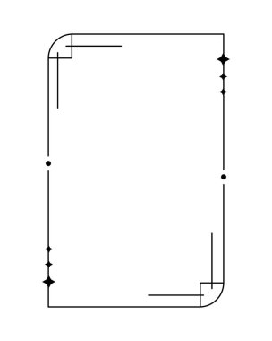 monokrom çerçeve kare şekli izole tasarım