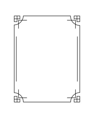 monokrom çerçeve doğrusal sınır izole tasarımı