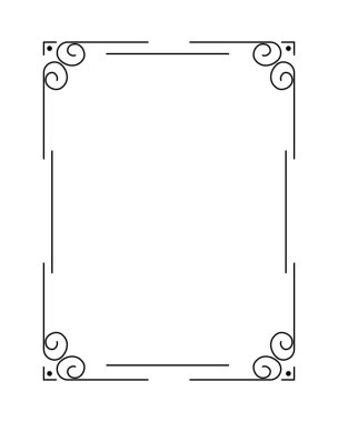 Tek renkli çerçeve, izole edilmiş tasarımı süsledi