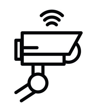 izleme akıllı ev izole çizgi simgesi