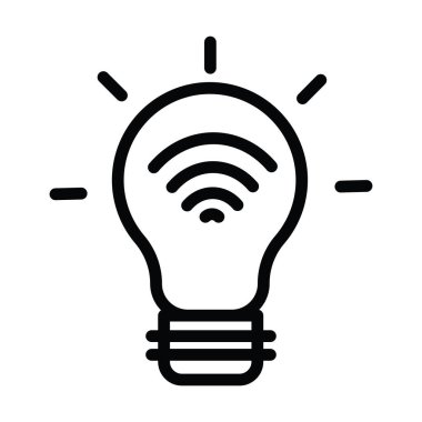 enerji akıllı ev izole çizgi simgesi