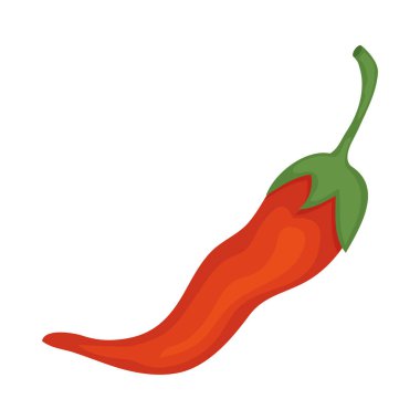 Kırmızı biberli sebze ikonu izole edildi