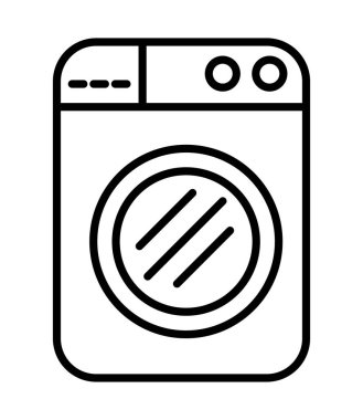 çamaşır makinesi aygıtı simgesi izole