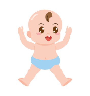 Sevimli mutlu bebek izole tasarımı
