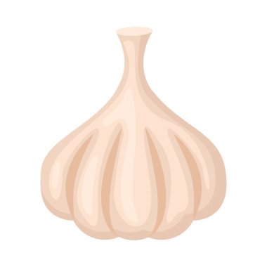 Sarımsaklı sebze ikonu izole edilmiş tasarım