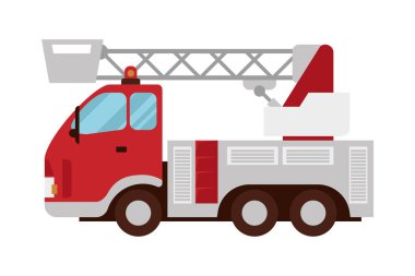 İtfaiye aracı yan görüntüsü izole edildi