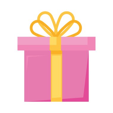 pembe hediye kutusu izole edilmiş simge