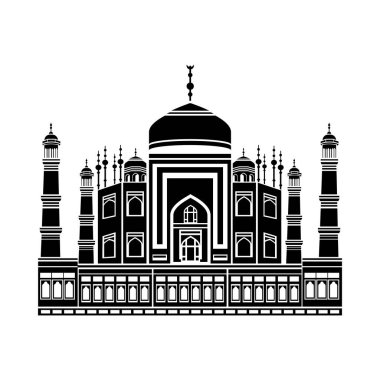 Taç Mahal Tapınağı silueti izole edildi