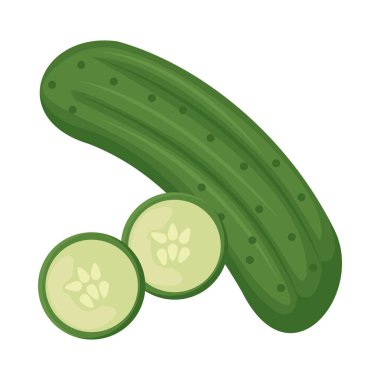 salatalık sebze ikonu izole tasarımı