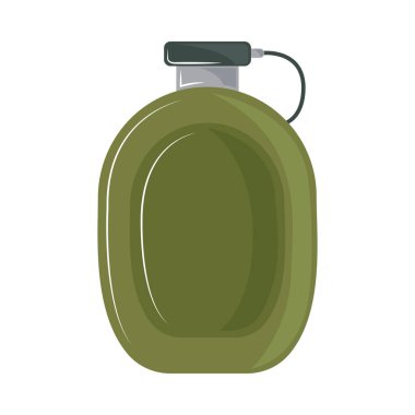 Su şişesi askeri teçhizat izole