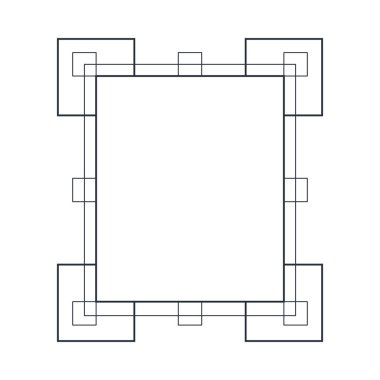 tek renkli çerçeve şablonu izole tasarım