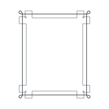monokrom çerçeve doğrusal izole tasarım